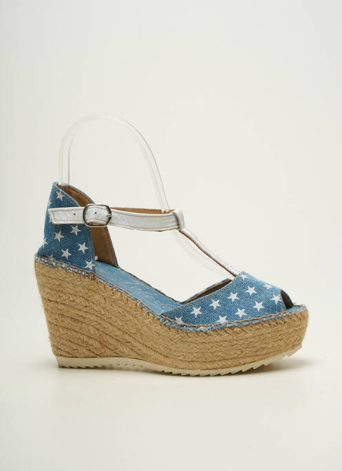 Espadrilles fermeture boucle(s) talon de 7 à 9cm bleu JOSE TOLEDO femme