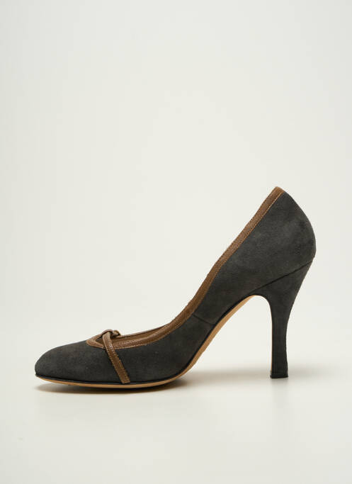 Escarpins nubuck talon de 7 à 9cm gris MINA BUENOS AIRES femme