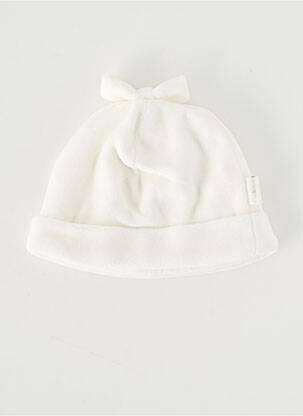 Bonnet doublure blanc P'TIT BISOU fille
