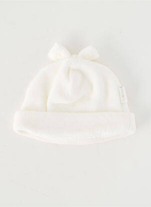 Bonnet doublure blanc P'TIT BISOU fille