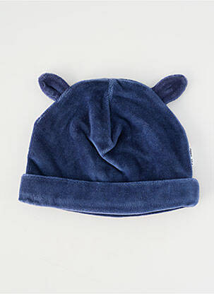 Bonnet doublure bleu P'TIT BISOU garcon
