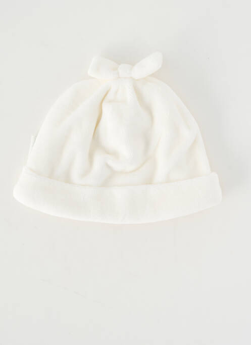 Bonnet doublure blanc P'TIT BISOU fille