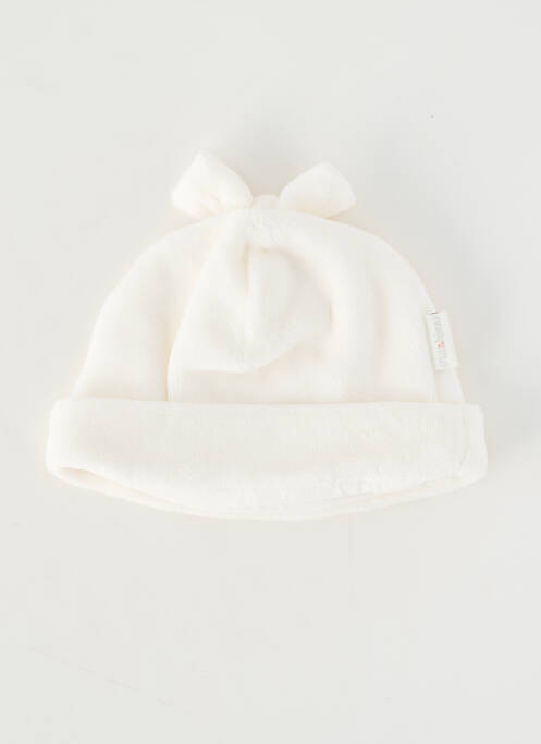 Bonnet doublure blanc P'TIT BISOU fille