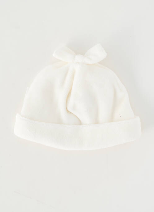 Bonnet doublure blanc P'TIT BISOU fille