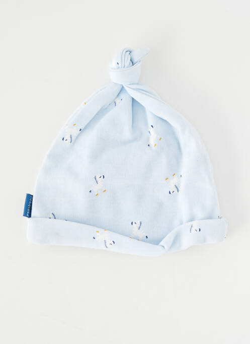 Bonnet imprimé fantaisie bleu P'TIT BISOU garcon