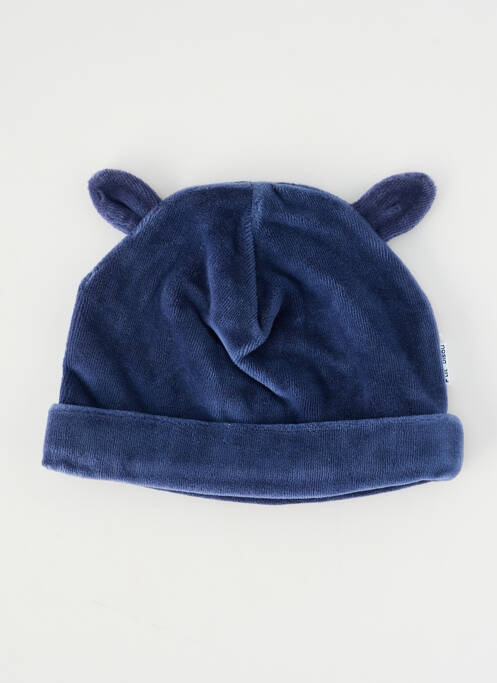 Bonnet doublure bleu P'TIT BISOU garcon