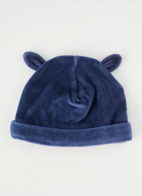 Bonnet doublure bleu P'TIT BISOU garcon