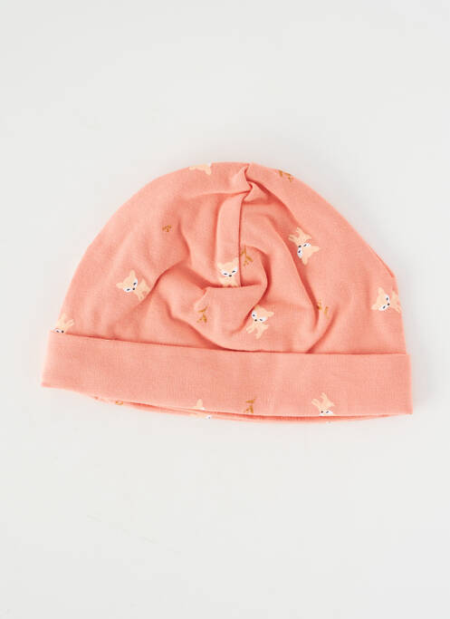 Bonnet doublure rose P'TIT BISOU fille