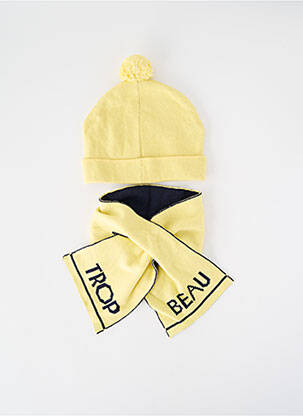 Bonnet imprimé fantaisie jaune MARESE garcon