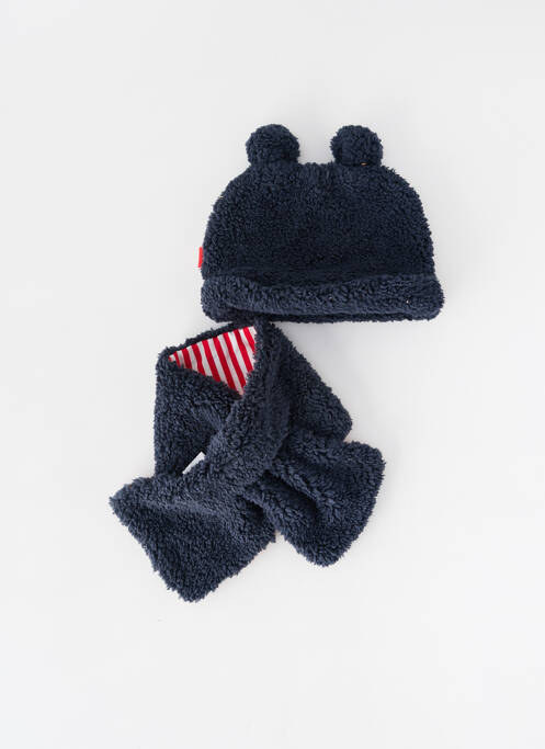 Bonnet doublure bleu P'TIT BISOU garcon