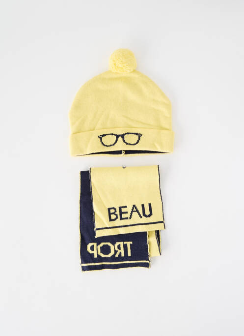 Bonnet imprimé fantaisie jaune MARESE garcon