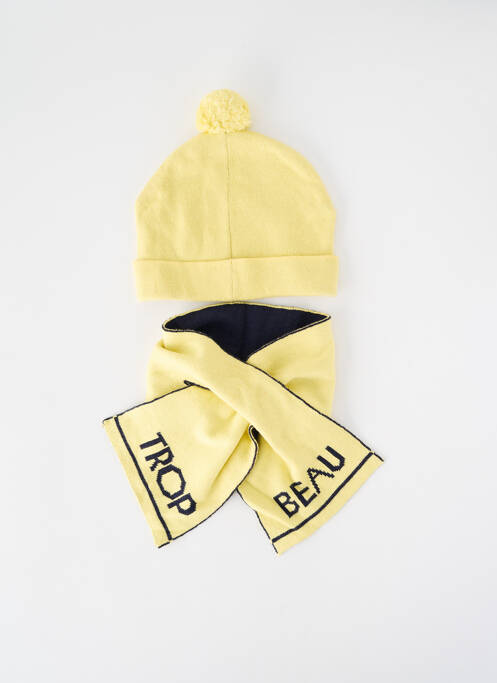 Bonnet imprimé fantaisie jaune MARESE garcon