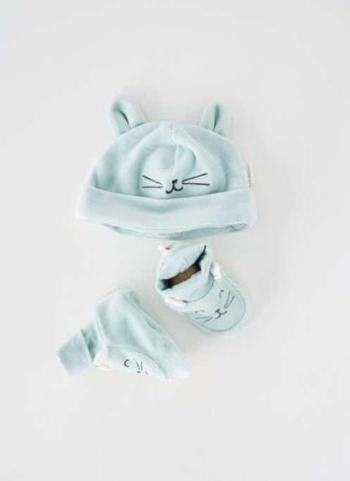 Bonnet doublure vert P'TIT BISOU garcon