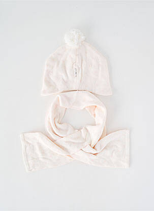 Bonnet doublure rose P'TIT BISOU fille