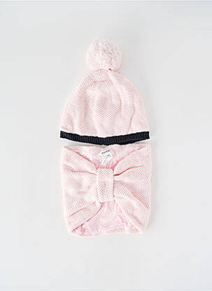 Bonnet doublure rose MARESE fille