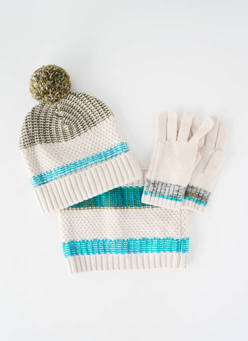 Bonnet maille tricot beige MARESE enfant