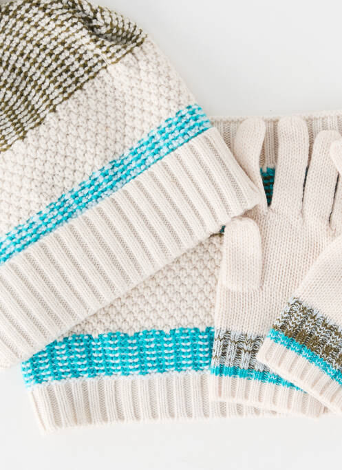 Bonnet maille tricot beige MARESE enfant