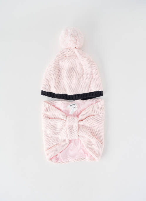 Bonnet doublure rose MARESE fille