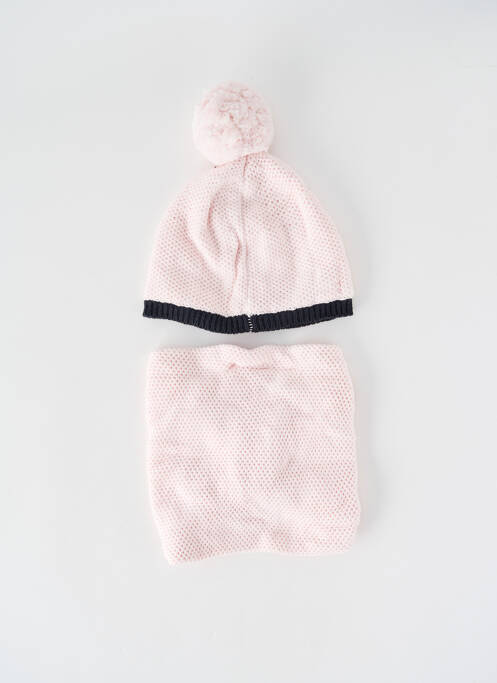 Bonnet doublure rose MARESE fille