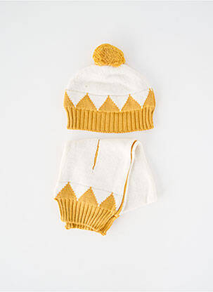Bonnet doublure jaune MARESE enfant