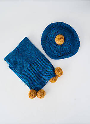 Bonnet forme béret bleu MARESE fille