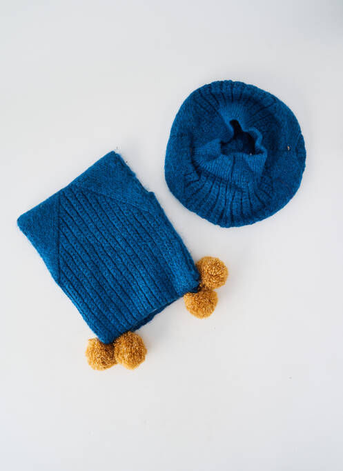 Bonnet forme béret bleu MARESE fille