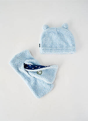 Bonnet doublure bleu P'TIT BISOU garcon