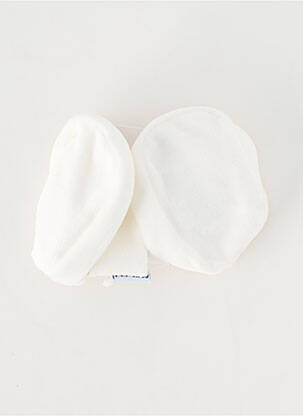 Chaussons/pantoufles bout rond bout rond blanc P'TIT BISOU garçon