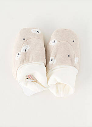 Chaussons/pantoufles bout rond bout rond beige MARESE enfant