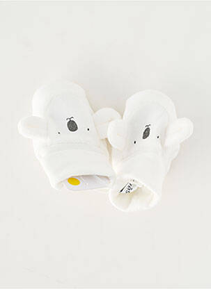 Chaussons/pantoufles bout rond bout rond blanc MARESE enfant