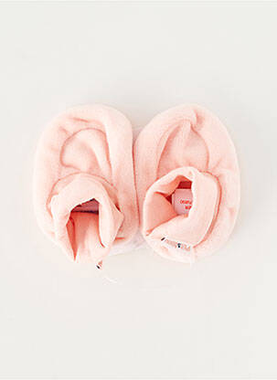 Chaussons/pantoufles semelle extérieure textile bout rond rose P'TIT BISOU fille