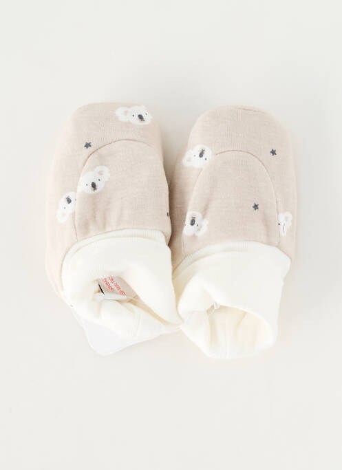 Chaussons/pantoufles bout rond bout rond beige MARESE enfant