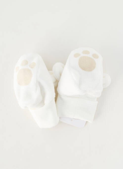 Chaussons/pantoufles bout rond bout rond blanc MARESE enfant