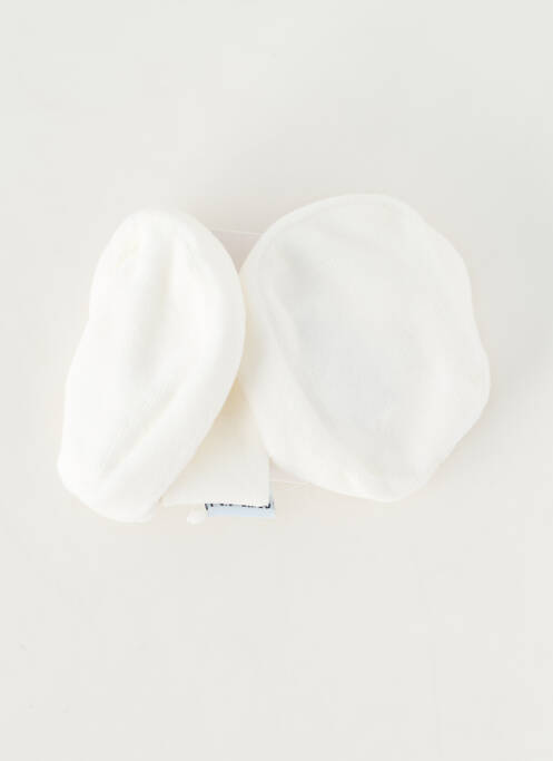 Chaussons/pantoufles bout rond bout rond blanc P'TIT BISOU garcon