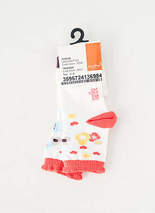 Chaussettes imprimé fleurs blanc MARESE fille