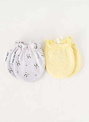 Gants imprimé fantaisie jaune P'TIT BISOU enfant