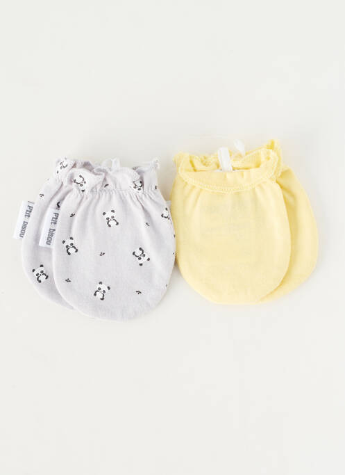 Gants imprimé fantaisie jaune P'TIT BISOU enfant