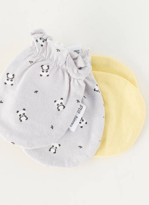 Gants imprimé fantaisie jaune P'TIT BISOU enfant