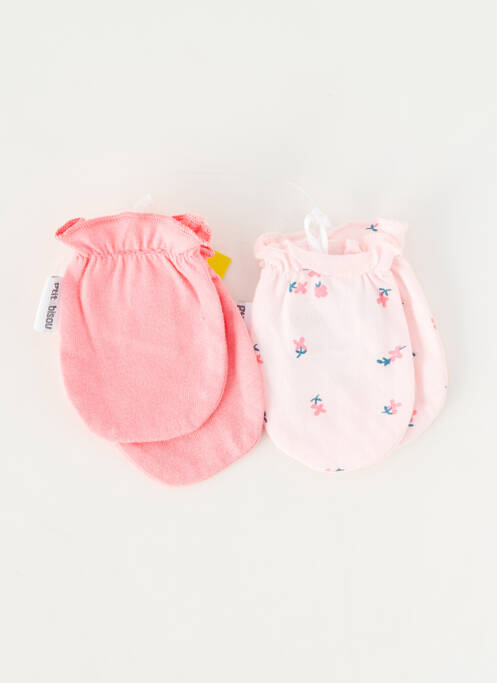 Gants imprimé fantaisie rose P'TIT BISOU fille