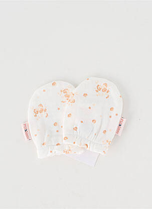 Gants imprimé fantaisie blanc P'TIT BISOU fille