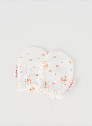 Gants imprimé fantaisie blanc P'TIT BISOU fille
