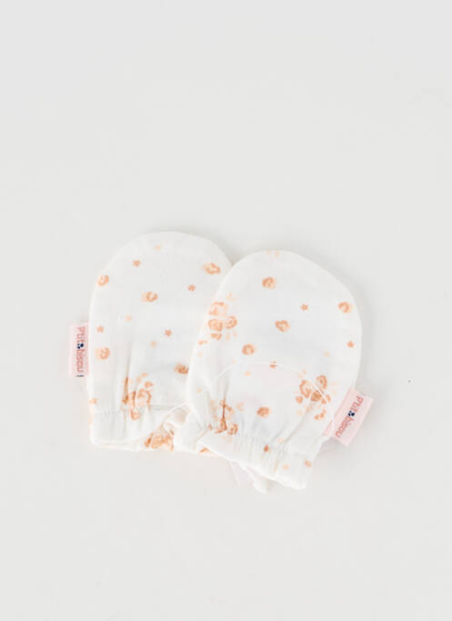 Gants blanc P'TIT BISOU fille