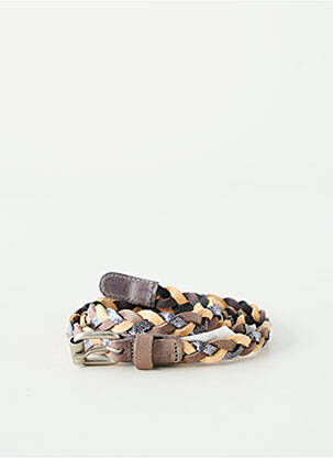 Ceinture tissage tressé argent MARESE femme