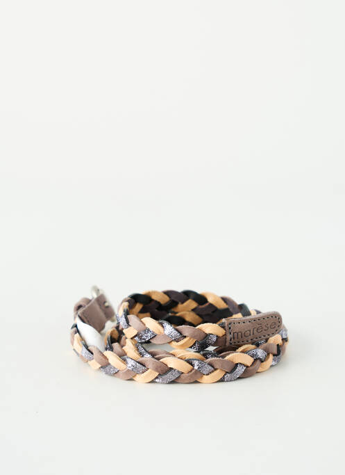 Ceinture tissage tressé argent MARESE femme