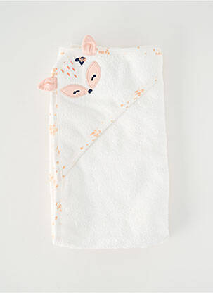 Drap de bain blanc P'TIT BISOU enfant