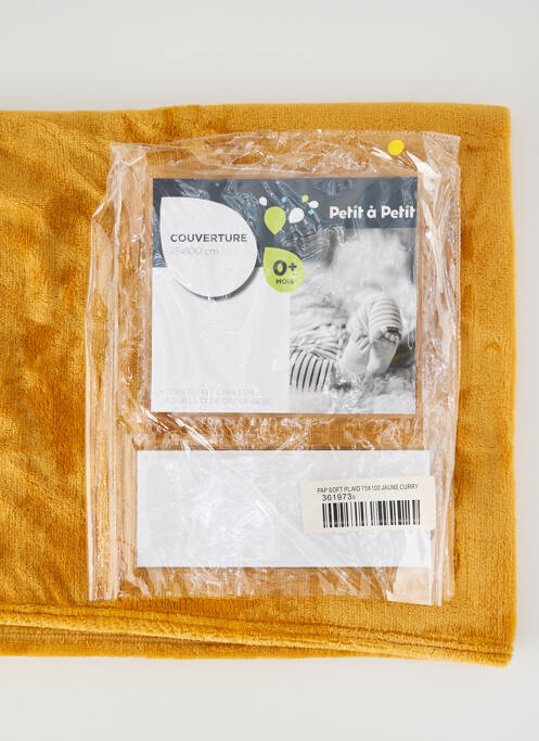 Plaid tissage polaire jaune PETIT À PETIT enfant