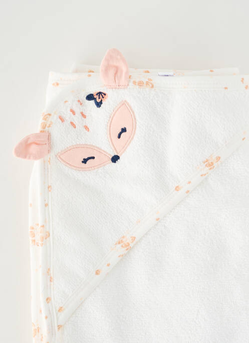 Drap de bain blanc P'TIT BISOU enfant