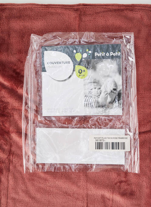 Plaid tissage polaire rose PETIT À PETIT enfant