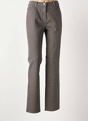 Pantalon slim tissage popeline taille normale gris TONI femme