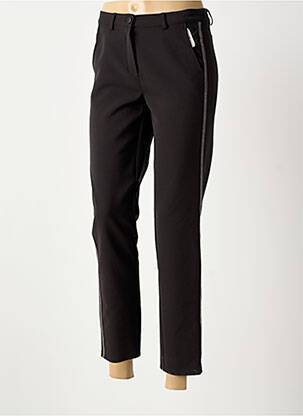 Pantalon 7/8 coupe chino taille normale noir FRANK WALDER femme